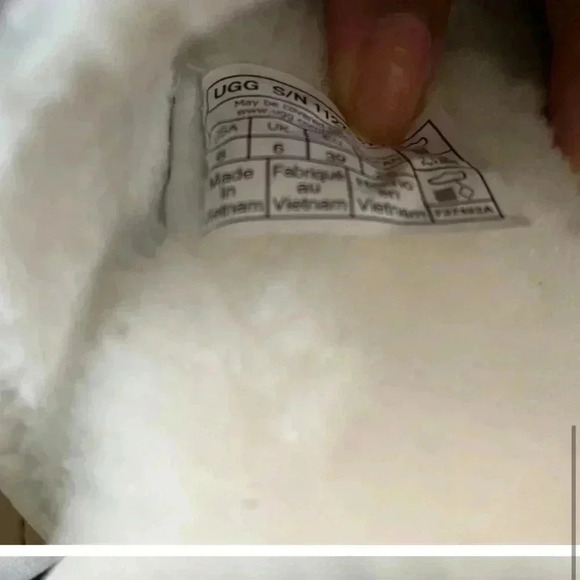 UGG Woman’s White Logo Slides Platform Slip - On Slides Sz 8 - Picture 7 of 10